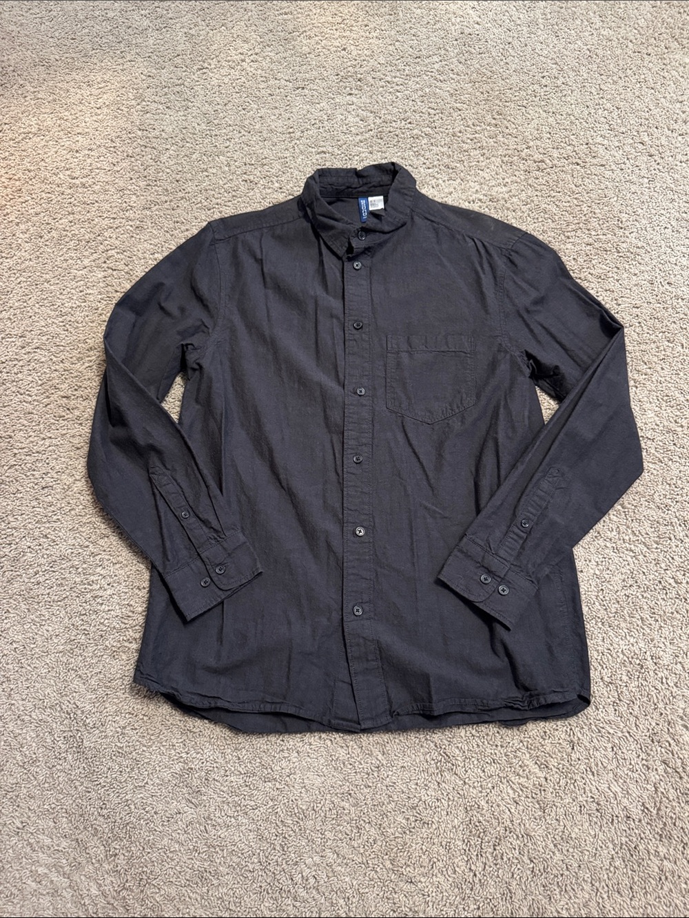 Dark Grey Button Down Men’s Long Sleeve